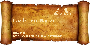 Lazányi Marcell névjegykártya
